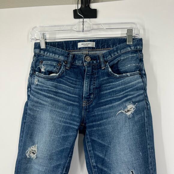 Moussy Mid-Rise Distressed Skinny Jeans - Picture 2 of 8